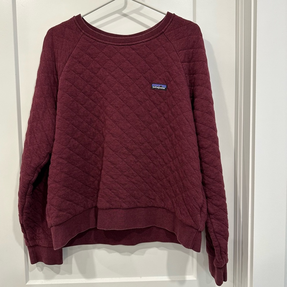 Patagonia Burgundy Quilted Sweatshirt